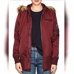 NWT Members Only Faux-Fur-Lined Bomber Jacket